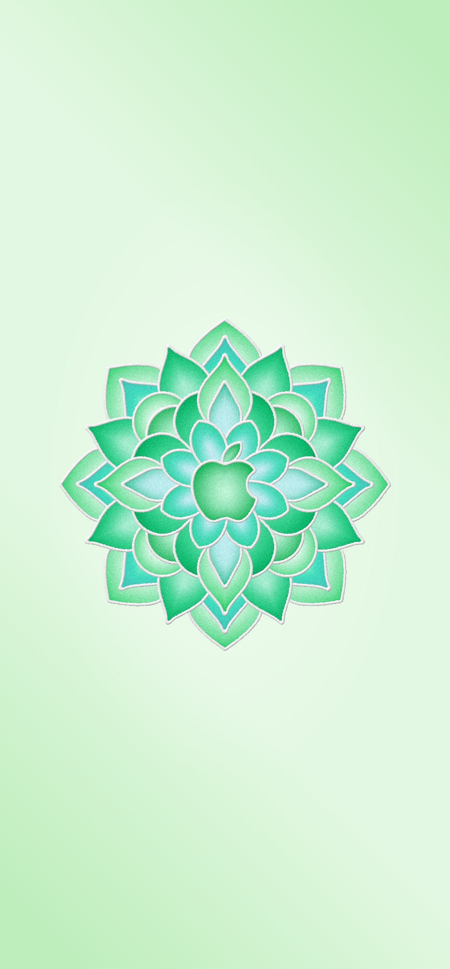 Apple Rangoli Wallpapers Green