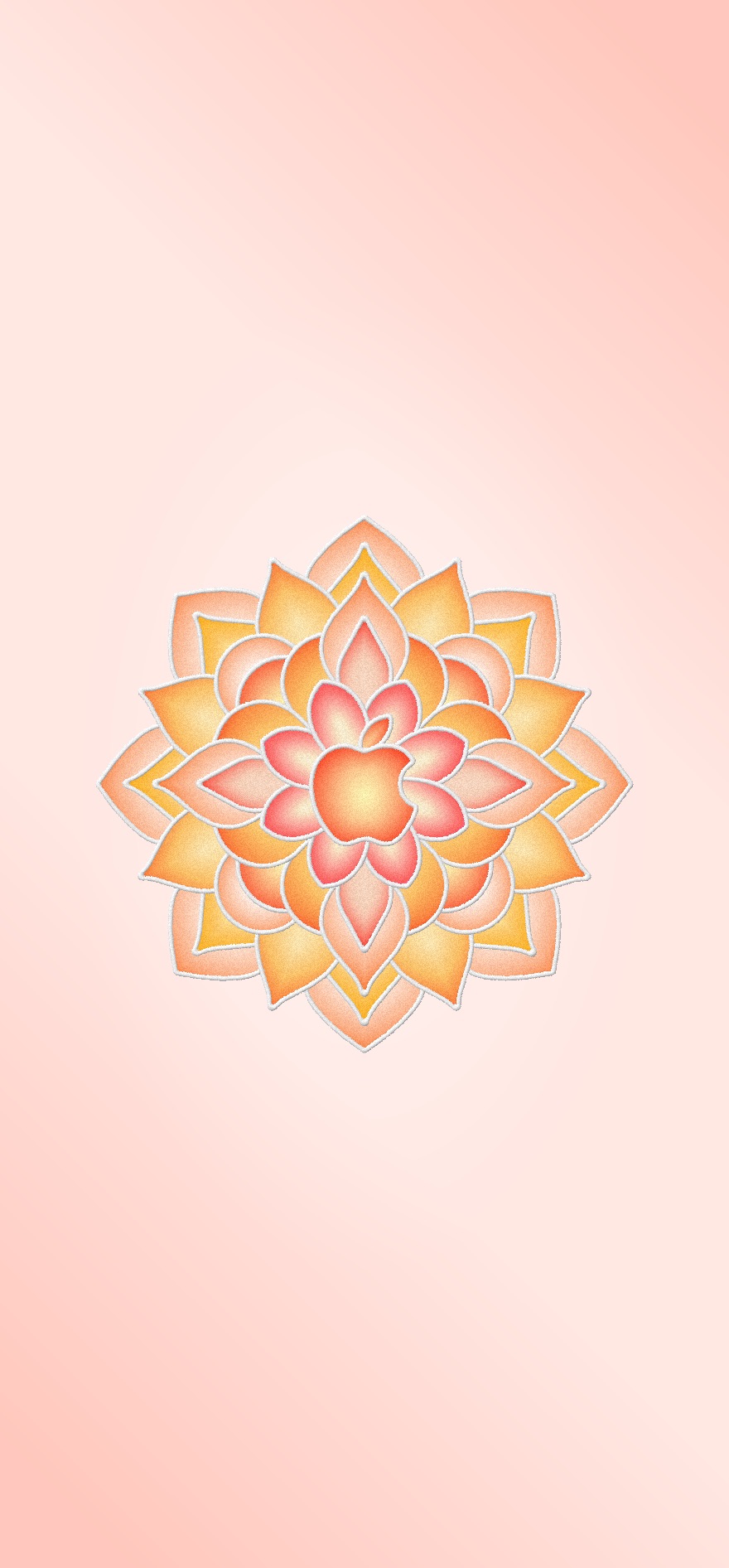 Apple Rangoli Wallpapers Orange